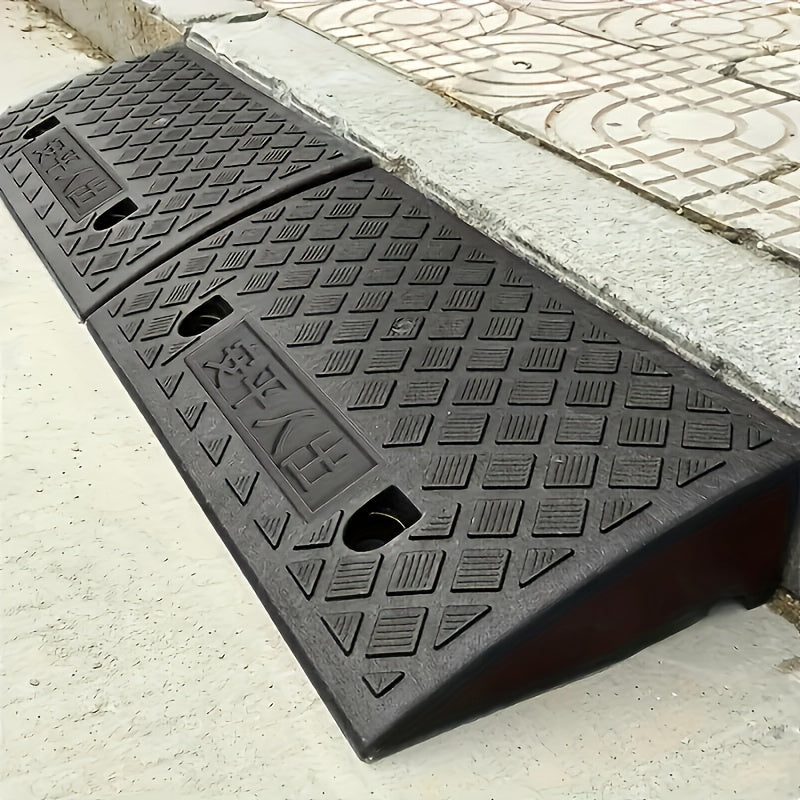 Lot de 2 rampes de chargement robustes en plastique – Rampes portables antidérapantes et résistantes aux intempéries pour voitures, camions, vélos, fauteuils roulants et équipements médicaux, plusieurs hauteurs disponibles