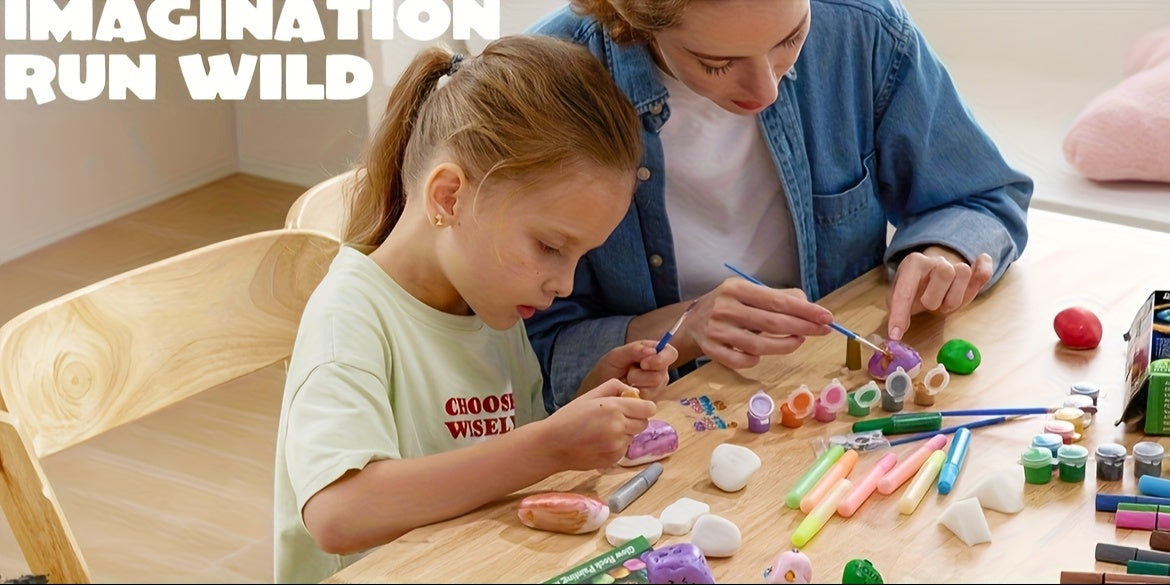 Kit de peinture sur pierres phosphorescentes pour enfants – Ensemble créatif de bricolage et art rupestre, jouet de peinture graffiti, cadeau d'activité en plein air pour anniversaires de garçons et filles