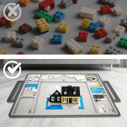 Plateau de tri pour briques de construction avec compartiments numérotés, organisateur pour trier, étiqueter et ranger vos briques LEGO pour construire plus vite et plus intelligemment, plusieurs couleurs disponibles