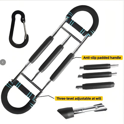 Appareil d'entraînement de la force des bras, extenseur de poitrine, barre à 3 niveaux de résistance réglables, extenseur portable et détachable pour renforcer les avant-bras, appareil de musculation pour le haut du corps à domicile