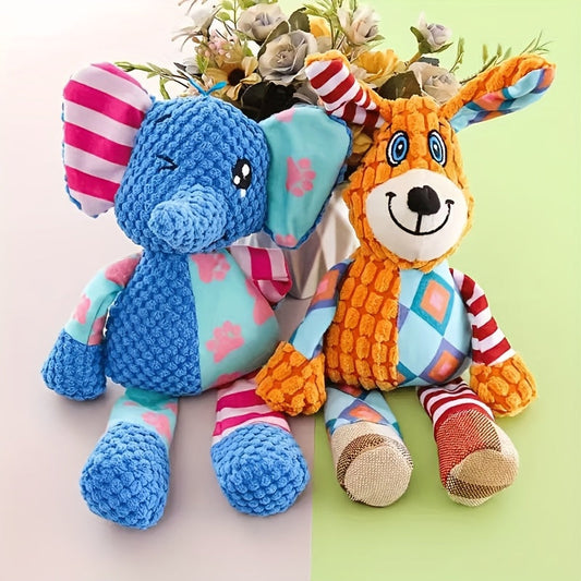 Jouet à mâcher résistant pour chiens destructeurs – Peluche sonore durable avec picots de nettoyage dentaire et coutures renforcées, jouet de dressage pour chiens de taille moyenne