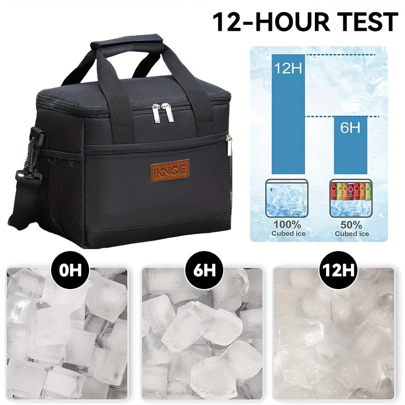 Sac à lunch isotherme pliable et portable, sac fourre-tout pour boîte à bento, doublure en aluminium étanche gardant les aliments frais et froids pour le travail, les voyages, les pique-niques et l'école