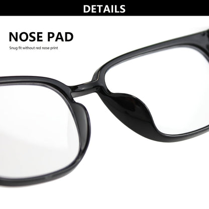 Lunettes de lecture monture rectangulaire avec charnières à ressort – Verres en polycarbonate légers, grossissement de +1,0 à +3,5, lunettes unisexes pour hommes et femmes – Idéales pour l'ordinateur, la lecture et un usage quotidien
