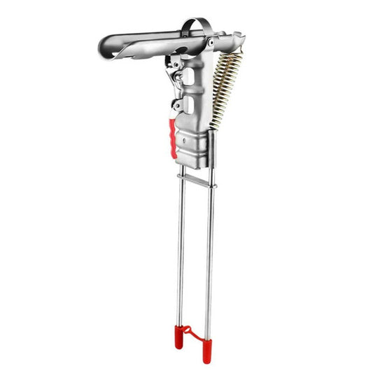 Support de canne à pêche en acier inoxydable avec rotation à 360° – Pied de sol à pince à ressort antirouille, aucun assemblage requis, support de canne haute sensibilité pour toutes les tailles de cannes, 35x17 cm