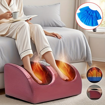 Masseur de pieds électrique avec chaleur – Pétrissage profond et compression pour jambes, pieds et bras, usage à domicile et au bureau, modèles multiples avec housses de pieds