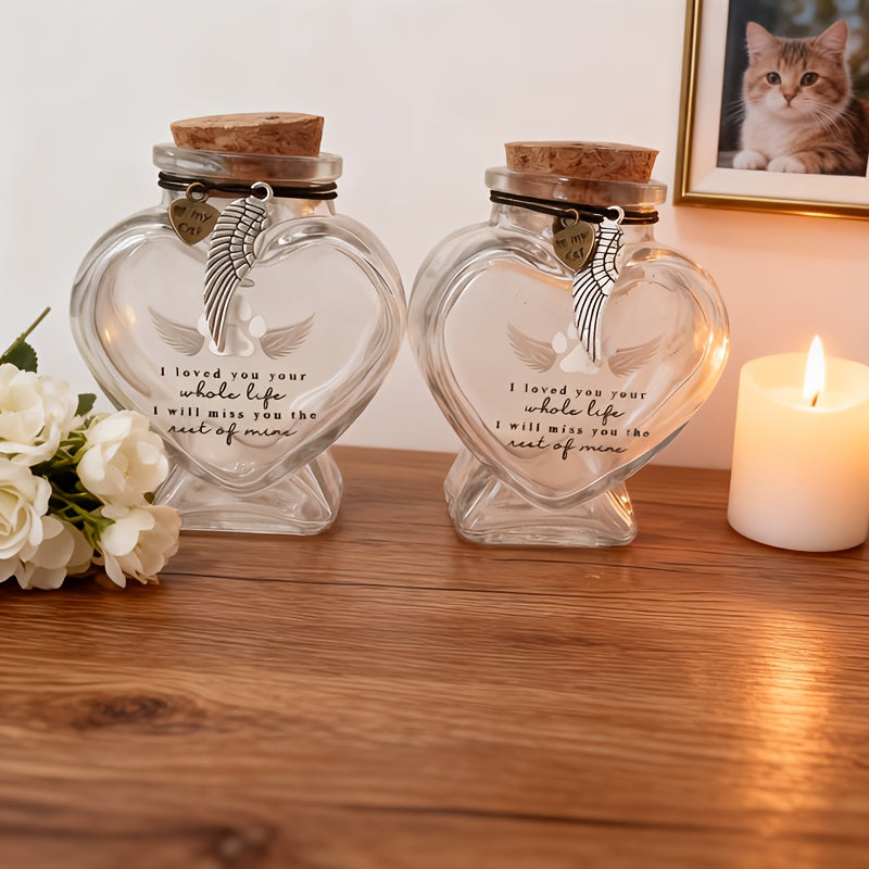 Fiole souvenir pour poils d’animaux – Fiole commémorative exclusive pour préserver les poils de votre chien ou chat, cadeau réconfortant et souvenir de deuil pour les propriétaires d’animaux