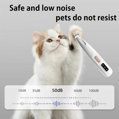 Tondeuse professionnelle pour chiens et chats – Silencieuse, rechargeable par USB avec batterie de secours, tondeuse sans fil portable pour le toilettage à domicile et en voyage