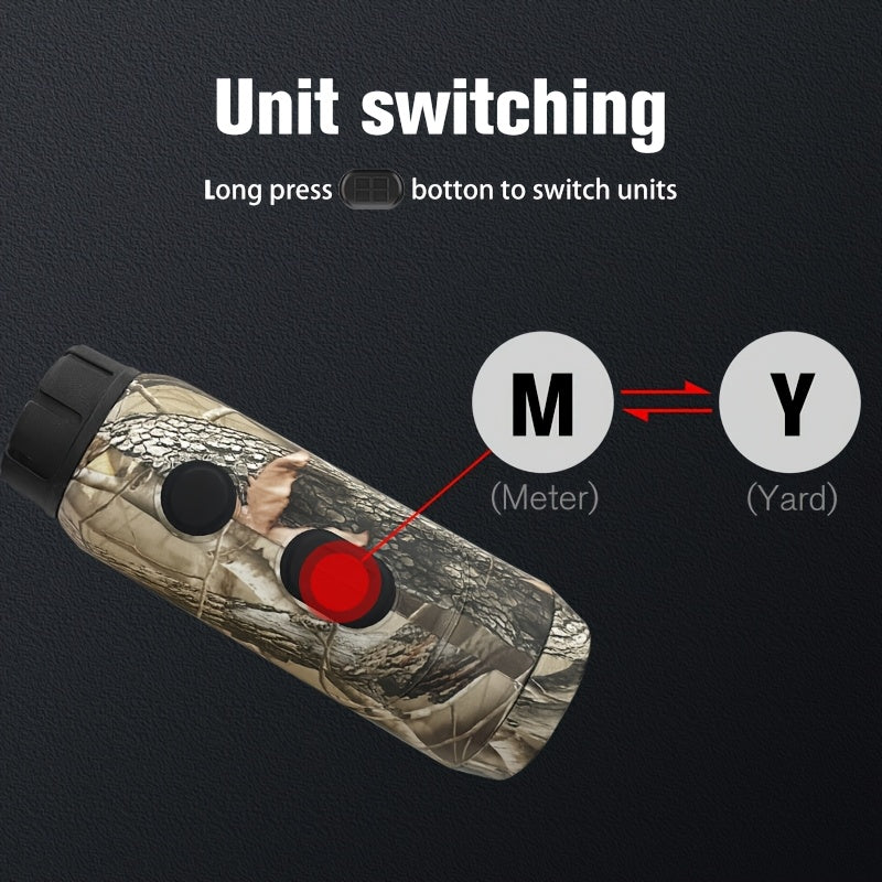 Télémètre laser 1200 yards – Grossissement 6X, rechargeable, compensation de pente, verrouillage de drapeau, mesure de vitesse et d'altitude, design camouflage pour golf et chasse
