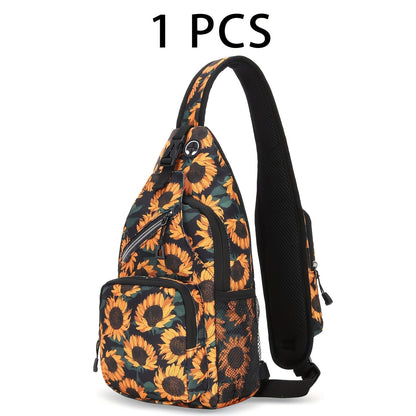 Sac à bandoulière grande capacité pour hommes et femmes – Sac de voyage polyvalent style sport brodé avec fermeture éclair sécurisée, idéal pour les trajets quotidiens mains libres et les activités en plein air, plusieurs coloris disponibles