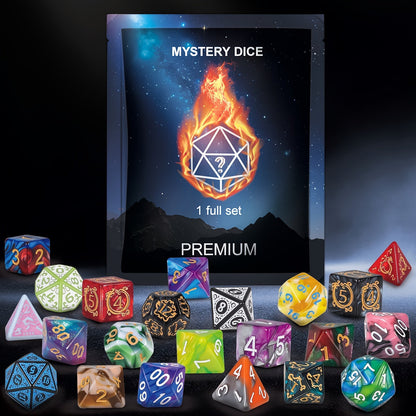 Set de dés polyédriques pour JDR avec sac en velours, 7 dés en acrylique pour Dungeons & Dragons, MTG, jeux de plateau, set complet D20 D12 D10 D8 D6 D4, cadeau idéal pour Halloween, Noël ou un anniversaire