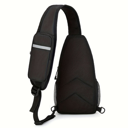 Sac à bandoulière grande capacité pour hommes et femmes – Sac de voyage polyvalent style sport brodé avec fermeture éclair sécurisée, idéal pour les trajets quotidiens mains libres et les activités en plein air, plusieurs coloris disponibles