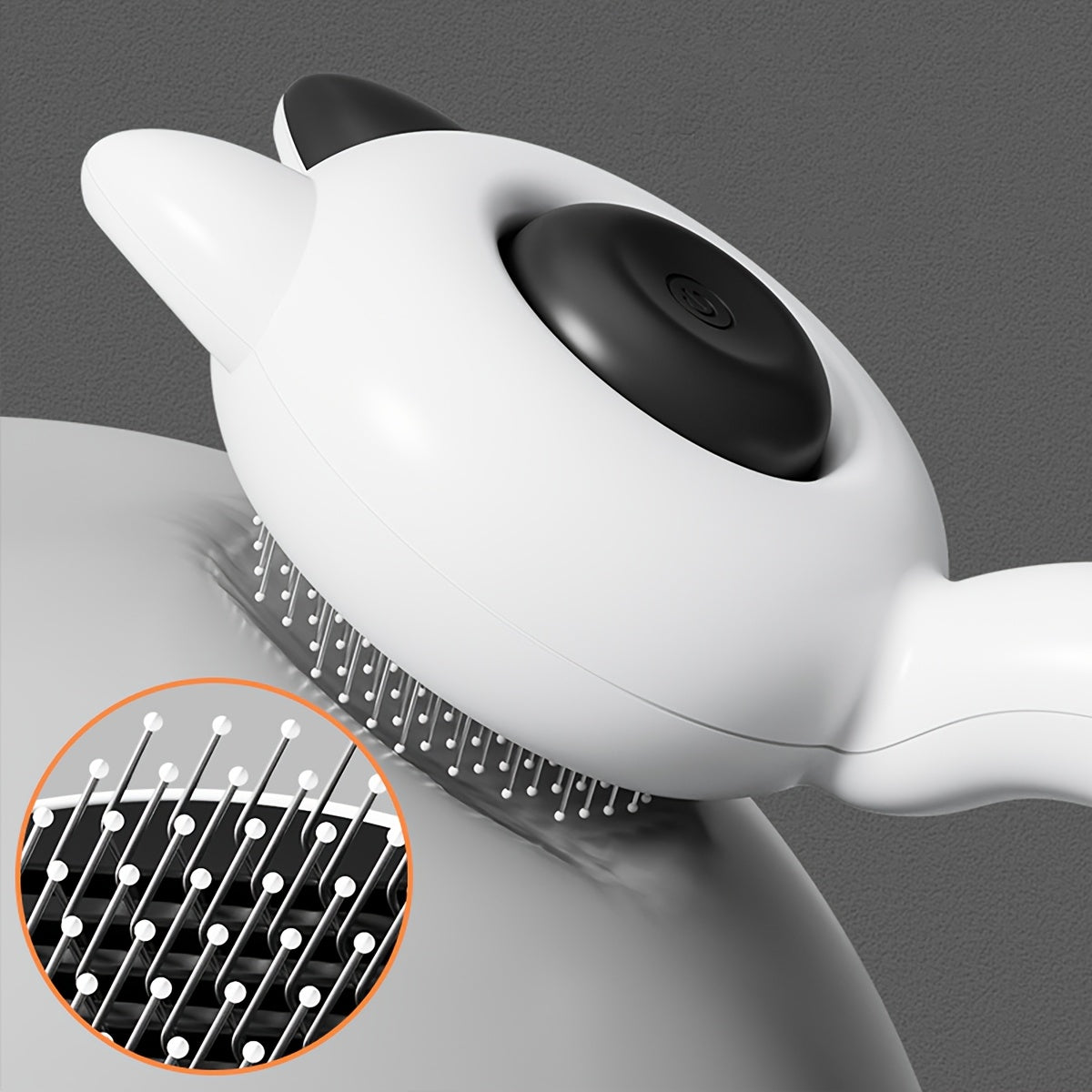 Peigne de toilettage autonettoyant pour chat avec bouton poussoir - Brosse de mue en acier inoxydable pour chats à poils longs et courts, brosse de massage et d'élimination des poils pour chats et chiens