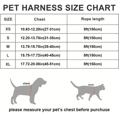 Walk-In Dog Harness and Leash Set for Small Dogs & Puppies - Breathable Mesh Reflective Soft Lightweight Pet Vest Harness, All-Weather No-Pull Dog Harness for Daily Walks & Outdoor Adventures