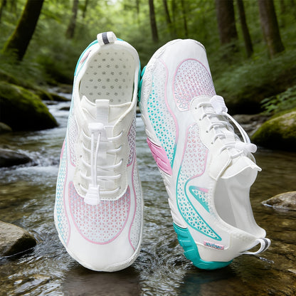 Chaussures aquatiques pieds nus pour femmes avec bout large – Chaussures d'eau légères, antidérapantes et respirantes pour la plage, la piscine, la randonnée et la marche, chaussures minimalistes de sport, pointures US 6-11, plusieurs couleurs