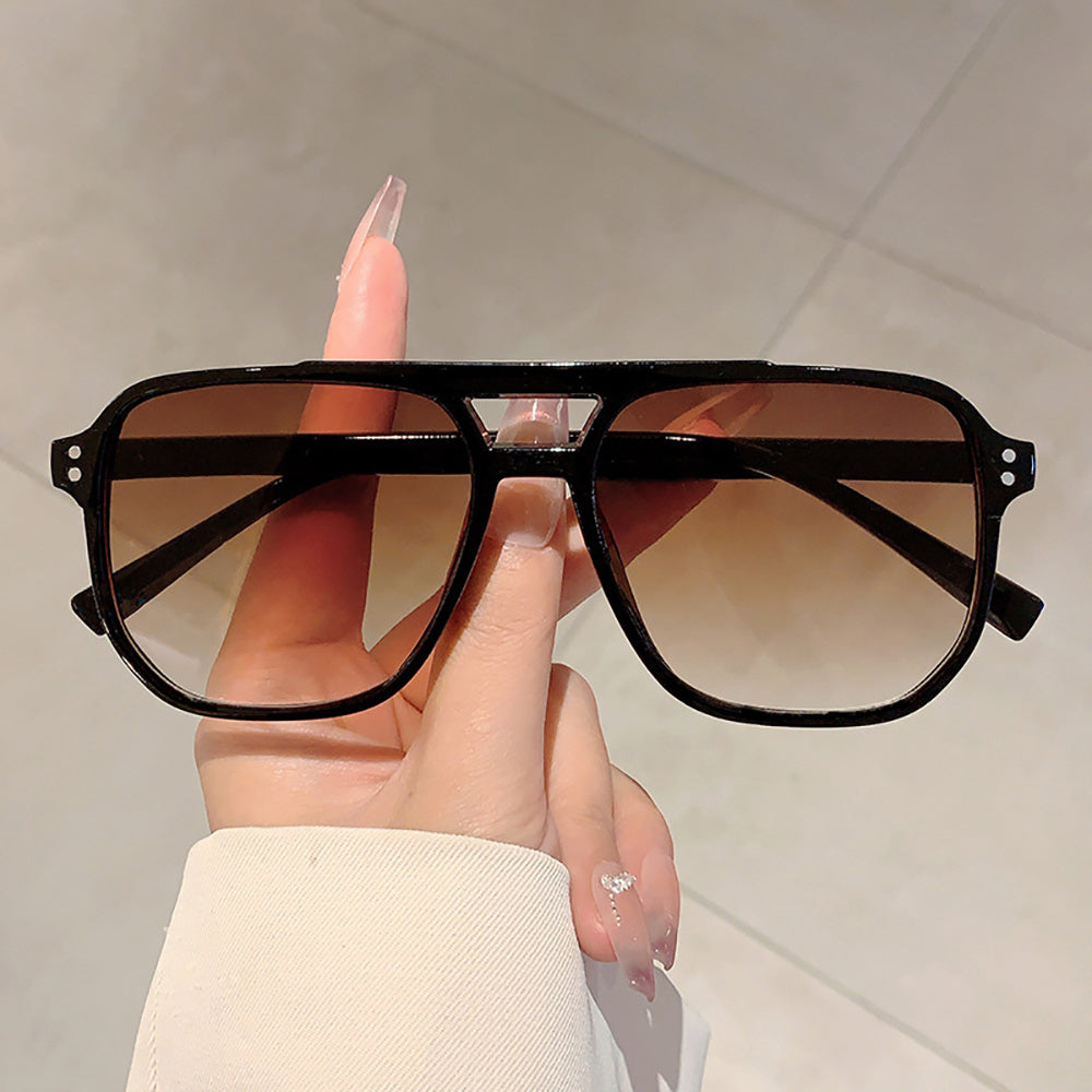 Lot de 3 lunettes de soleil rectangulaires à motif léopard pour femme – Lunettes de mode avec monture en polycarbonate, double pont et verres réfléchissants, idéal pour le quotidien, les festivals d'été, les anniversaires et la fête des mères