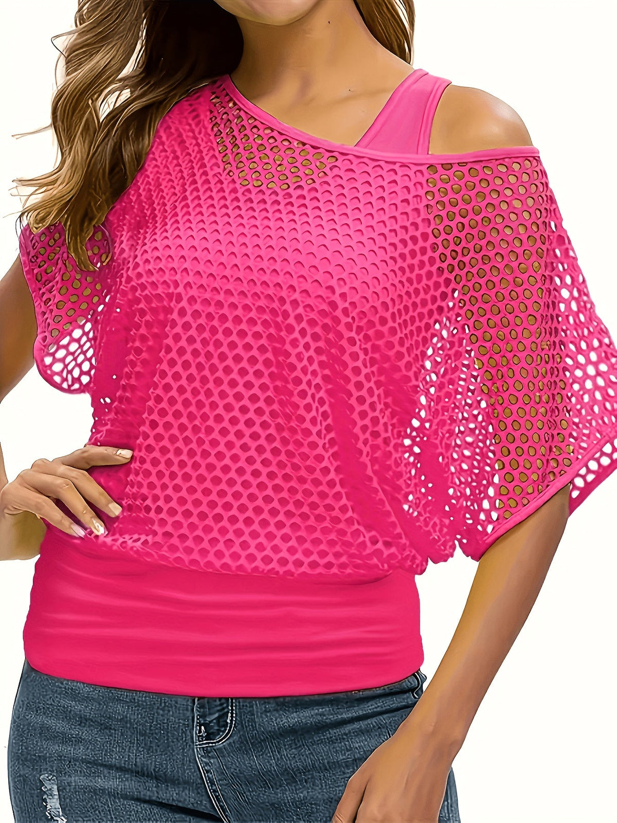 Débardeur en maille pour femme, look 2-en-1 superposé, haut sans manches, mode d'été décontracté pour femme, S-XXL, plusieurs couleurs
