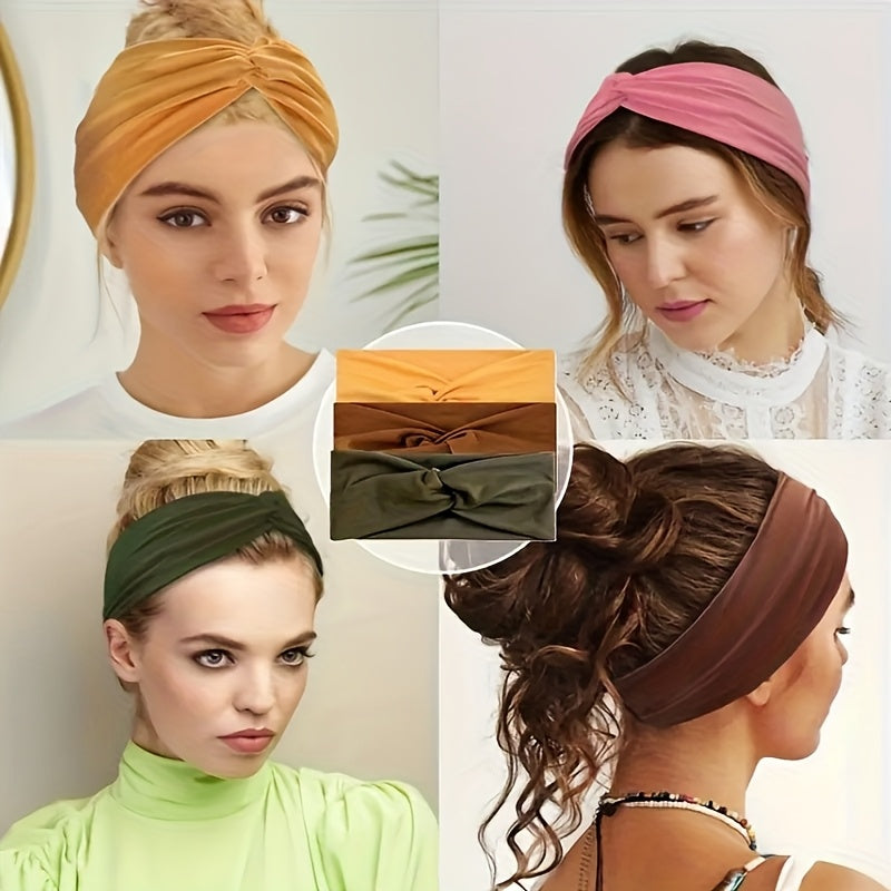 Lot de 10 élastiques à cheveux bohèmes pour femme – Bandeaux élastiques antidérapants et respirants pour la course, le yoga, le sport et le maquillage, accessoires pour cheveux bohèmes confortables, cadeau d'anniversaire et de vacances