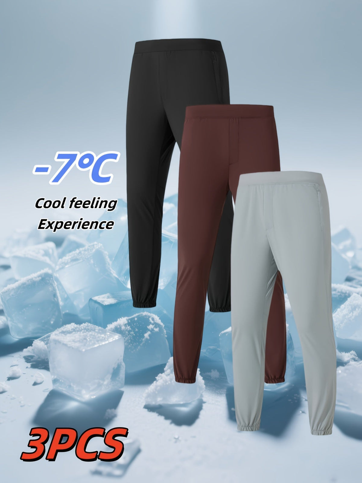 Pantalon de sport pour homme, lot de 3, léger, extensible, séchage rapide, pour course, escalade, activités en plein air – Vêtement de sport respirant multicolore pour l'été, S-XXXL