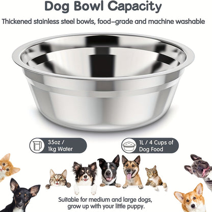 Gamelle surélevée pliable pour chien – Support réglable sur 5 hauteurs avec 2 bols en acier inoxydable, antidérapant, mangeoire et abreuvoir portables pour chiens et chats de toutes tailles, lot de 2