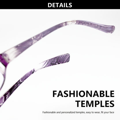 Lot de 3 paires de lunettes de lecture pour femmes, monture ultra-légère à motif floral, lunettes de presbytie élégantes, ensemble combiné, corrections de +1,00 à +4,00, super rapport qualité-prix, cadeau idéal pour femmes