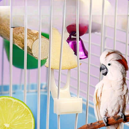 Fourchette à fruits pour cage à oiseaux, 6 pièces, brochette de nourriture pour perroquets, support durable et facile à nettoyer, accessoire de nourrissage pour calopsittes, perruches, inséparables – Ensemble de mangeoire pour fruits et légumes en volière