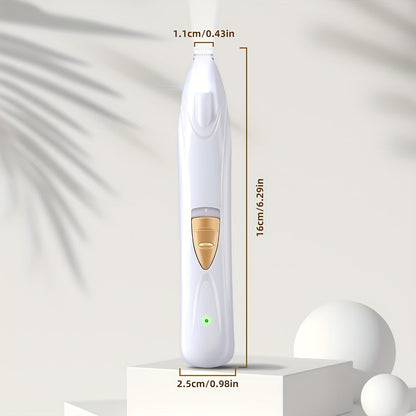 Tondeuse électrique pour animaux avec éclairage LED, rechargeable par USB, silencieuse, pour les yeux, le visage, les oreilles et les pattes de chiens et chats – Kit de toilettage professionnel sans fil