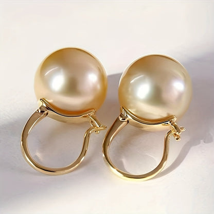 Boucles d'oreilles pendantes en argent sterling 925 avec perles pour femmes – Design rond rétro et élégant, hypoallergéniques, légères, parfaites pour le quotidien, les fêtes et les cadeaux