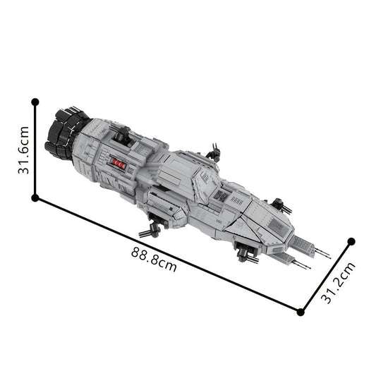 5351 Pieces Sci-Fi Spaceship Building Set with Rotating Turrets & Display Stand – 35 Inch Large MOC Model Kit for Space Room Decor, Adults Teens, Birthday Christmas Gift