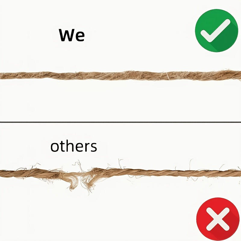 Corde de chanvre naturel pour griffoir à chat 10 mètres - Corde de sisal de remplacement durable pour arbre à chat DIY et entretien des griffes, corde de chanvre solide non torsadée pour réparation de griffoir et loisirs créatifs