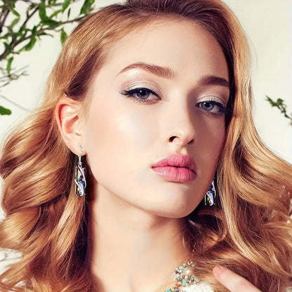 Lot de 12 paires de boucles d'oreilles pendantes bohèmes pour femme, boucles d'oreilles pendantes en forme de goutte d'eau avec pierre de lune colorée et œil de chat, bijoux élégants bohèmes, cadeau pour elle