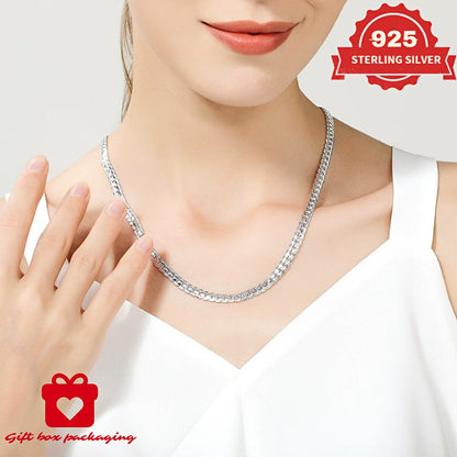 Collier chaîne serpent en argent sterling 925 fait main pour hommes et femmes – Maille serpentine délicate, coffret cadeau inclus, 45–60 cm, cadeau idéal pour un anniversaire, Noël et la Saint-Valentin (6,25 g)
