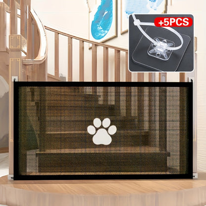 Barrière de sécurité pliable et portable pour animaux – Filet d'isolation en maille pliable pour portes intérieures, escaliers et pièces, disponible en petites et grandes tailles