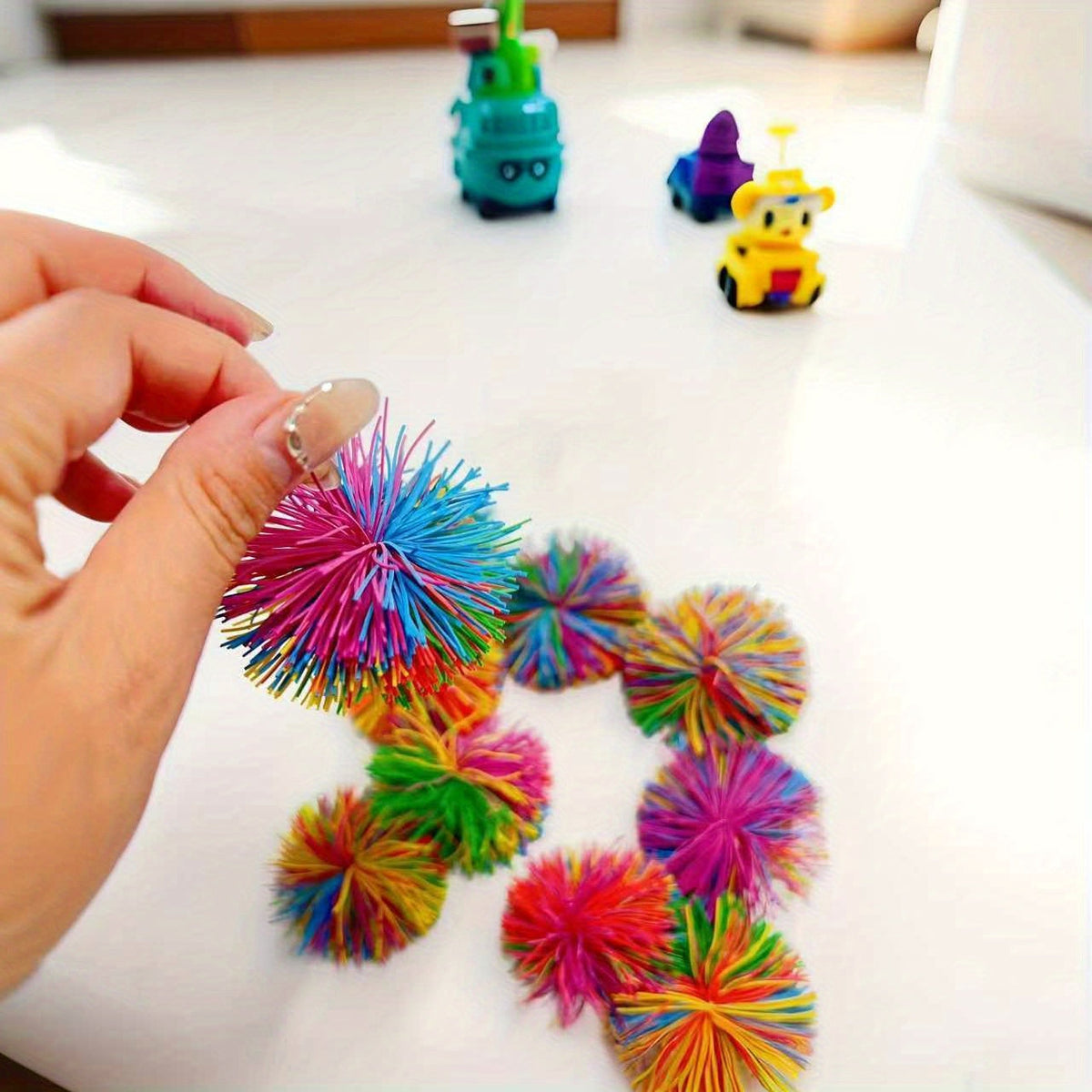 Ballons à picots sensoriels rebondissants pour enfants – Lot de balles anti-stress élastiques et colorées pour le jeu sensoriel, cadeaux d'invités, prix de classe, cadeaux d'anniversaire | Pack de 7 ou 16 pièces