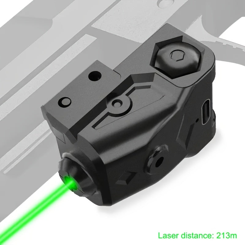 Viseur laser compact pour pistolet, vert, rouge ou violet, rechargeable par USB-C, laser ultra-compact pour arme de poing avec rail Picatinny de 20 mm, interrupteur ambidextre pour la plupart des pistolets et fusils