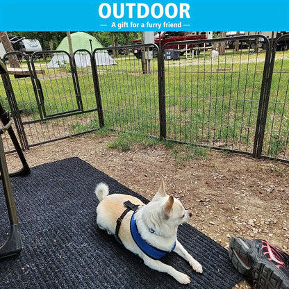 Parc pour chiens robuste en métal – Enclos pliable et portable pour chiens de petite, moyenne et grande taille, 8 ou 16 panneaux, aucun assemblage requis, idéal pour l'intérieur, l'extérieur, le jardin, le camping ou en véhicule récréatif
