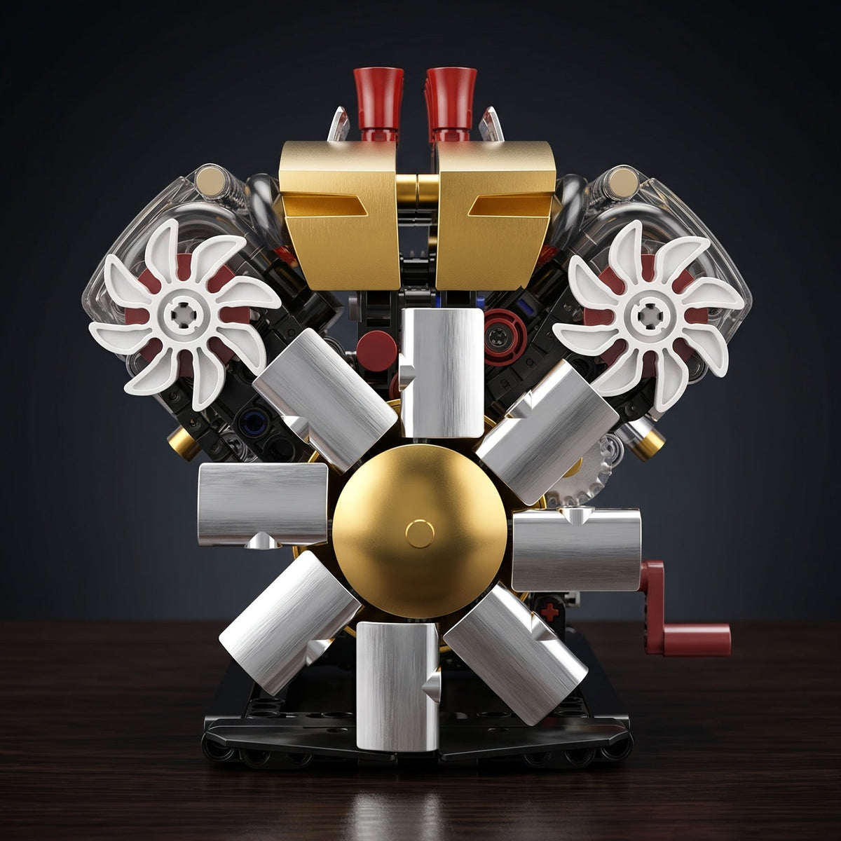 Kit de construction de modèle de moteur mécanique transparent avec simulation de pistons à transmission par engrenages automatisée, projet scientifique STEM pour adolescents, adultes, amateurs et mécaniciens, cadeau d'anniversaire ou de Noël