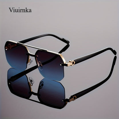 Lunettes vintage semi-cerclées mode unisexe – Monture légère en polycarbonate avec charnières métalliques, lunettes décoratives pour fêtes, école, usage quotidien, Halloween, Noël et occasions festives
