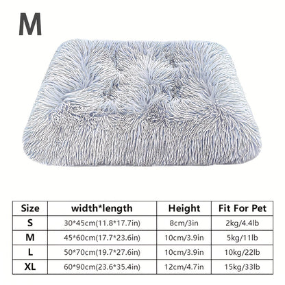 Très grand lit pour chien et tapis pour chat – Coussin pour animal de compagnie en fibre de polyester épais et chaud avec housse amovible et lavable, mobilier confortable et apaisant pour toutes les races de chiens et chats, couchage durable