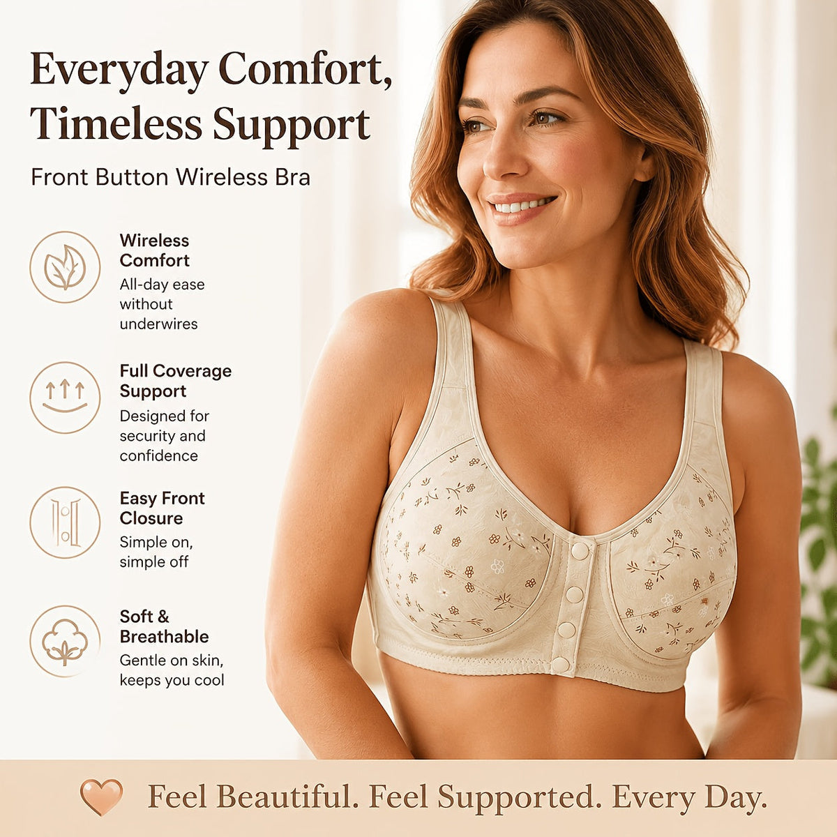 Lot de 7 soutiens-gorge sans couture pour femmes – Bralettes douces à fermeture frontale, sans armature, confortables et respirantes pour le quotidien, le yoga, les voyages et les festivals, tailles S-XXL