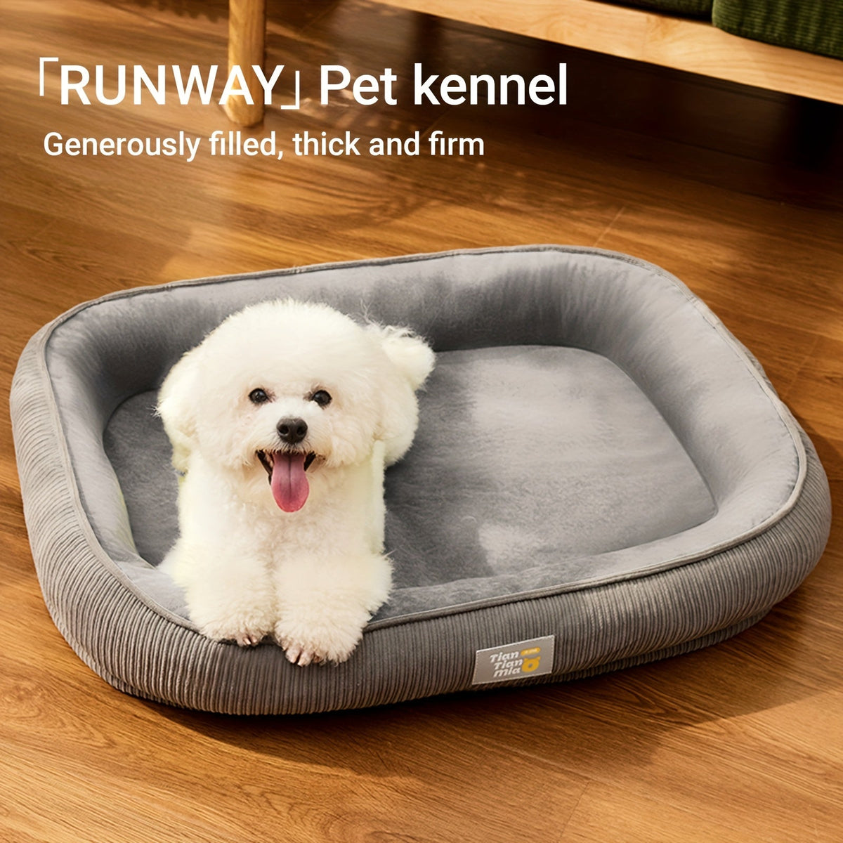 Lit orthopédique pour chien et chat, matelas pour animaux confort toutes saisons, surface anti-humidité, fond antidérapant, housse lavable, adapté aux chiens et chats de petite, moyenne et grande taille, tailles disponibles : S, M, L, XL, XXL