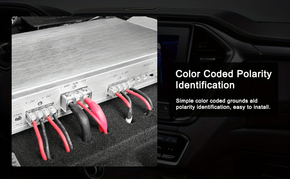 Kit de câbles d'alimentation et de masse CCA de calibre 8, 50 pi (25 pi rouge + 25 pi noir) pour autoradio, amplificateur, haut-parleur, marine, soudage et câblage électrique automobile