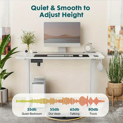 Electric Standing Desk Adjustable Height 40 48 55 63 Inch – Sit Stand Up Desk with Memory Controller & Anti-Collision, Ergonomic Home Office Gaming Workstation, Multiple Colors & Sizes