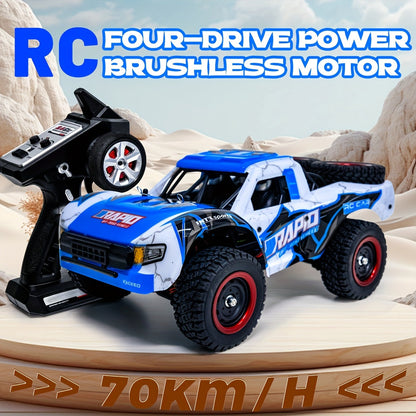 Voiture radiocommandée tout-terrain 4WD à l'échelle 1:14 – Moteur brushless PRO 50-70 km/h ou moteur à balais 38 km/h – Camion télécommandé quatre roues motrices pour adultes et enfants