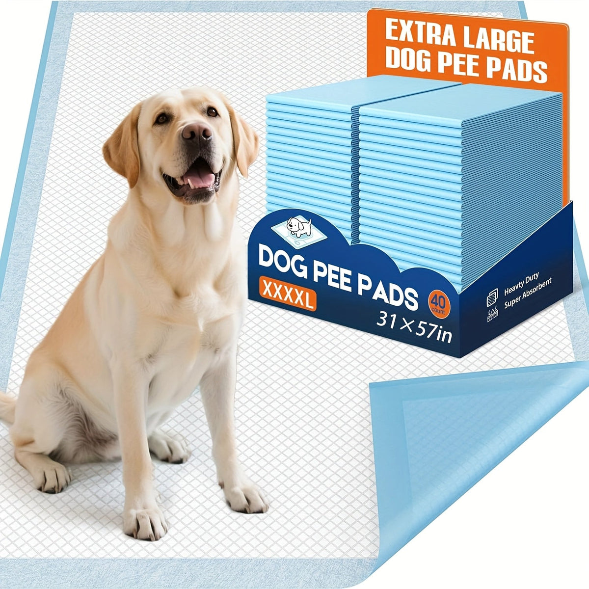 Tapis de propreté XXXL pour chiens, extra larges, 8 couches, super absorbants et anti-fuites – Alèses jetables pour chiots, idéales pour voitures, cages et canapés, tailles multiples 80x120 cm, 80x90 cm, 145x80 cm