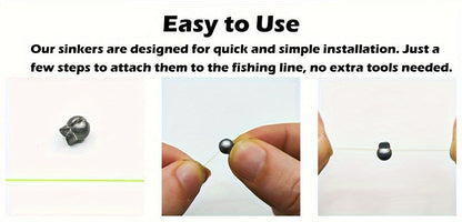 120 plombs fendus pour la pêche, poids ronds amovibles en 5 tailles, assortiment de plombs de qualité supérieure pour la pêche en eau douce et en mer (bar, truite, poisson-chat) - Indispensable pour la boîte à pêche