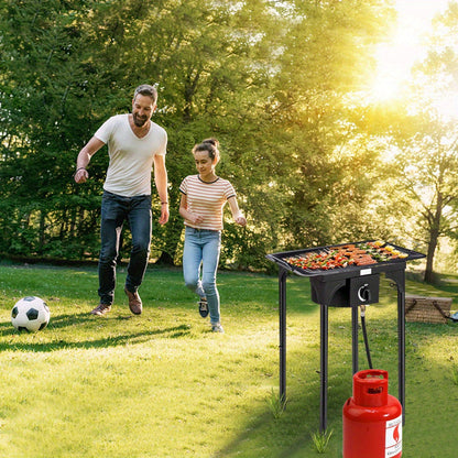 Réchaud à propane haute pression 100 000 - 225 000 BTU - Réchaud de camping extérieur robuste en fonte avec pieds détachables, régulateur certifié CSA, 1 ou 3 brûleurs pour le camping, les fêtes d'avant-match et le brassage