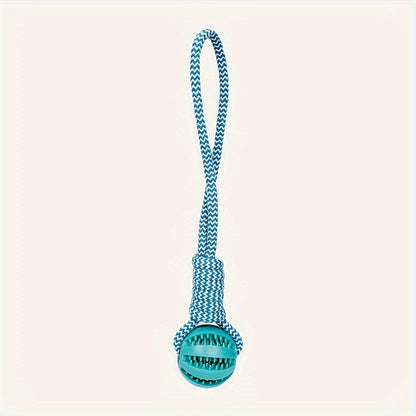 Heavy-Duty Braided Rope Dog Chew Toy with Textured Handle & Interlocked Rope Ball – Power Chewer Teeth Cleaning Tug Toy for Large Dogs, Fetch & Tug-of-War Training, Durable Molar Bone