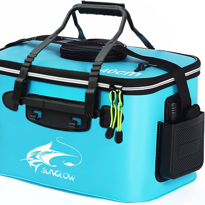 Seau à poisson pliable – Récipient portable en EVA pour poissons vivants et appâts, conteneur de pêche pliable pour le camping en plein air, pêche en eau douce et en eau salée
