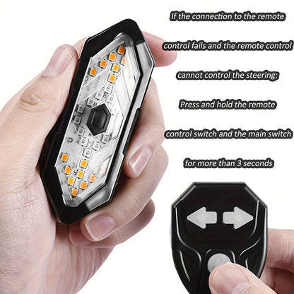 Feu arrière de vélo avec clignotants, rechargeable par USB, 120 lumens, 5 modes, télécommande sans fil, feu arrière de sécurité LED pour vélo de route, VTT, vélos de ville, adultes, enfants, hommes, femmes, cyclisme