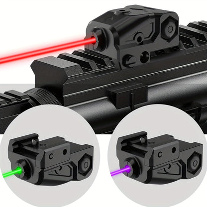 Viseur laser compact pour pistolet, vert, rouge ou violet, rechargeable par USB-C, laser ultra-compact pour arme de poing avec rail Picatinny de 20 mm, interrupteur ambidextre pour la plupart des pistolets et fusils